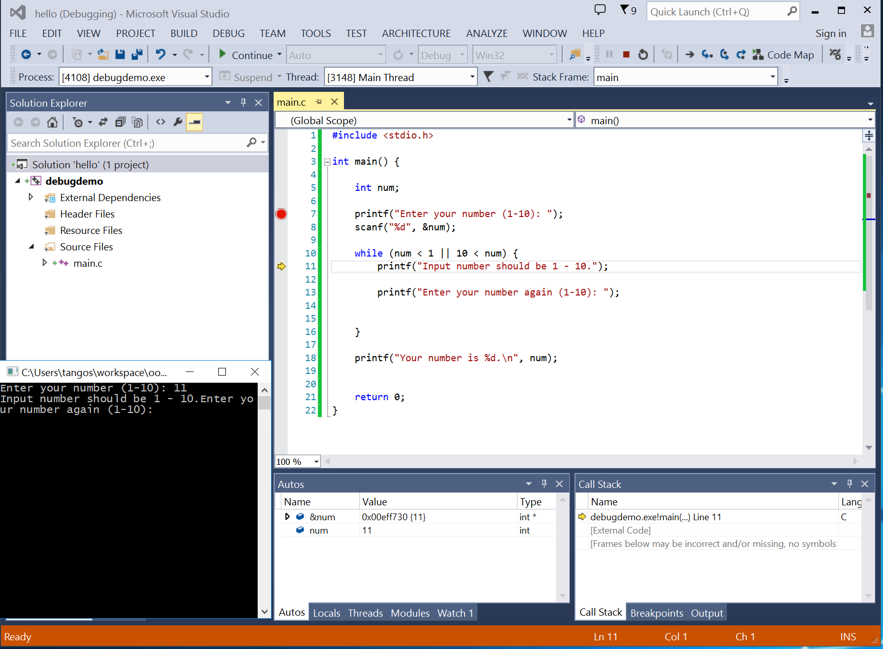 How To Debug C Code In Visualstudio